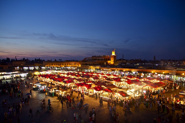 モロッコの都市マラケシュの街並み