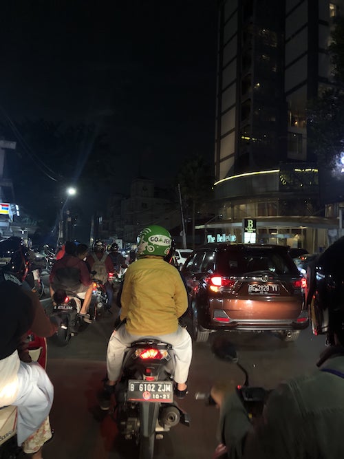 インドネシア渋滞の様子